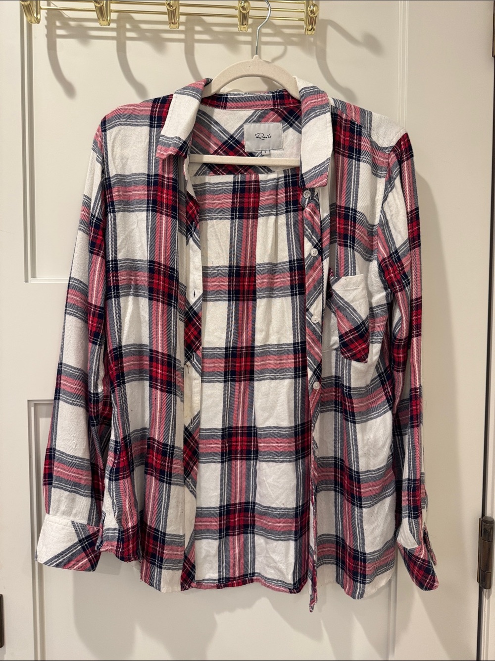 Rails Red Navy Plaid Button-Up Shirt